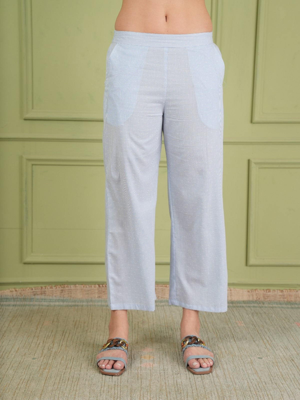 Sky Blue Cotton Co-ord Set