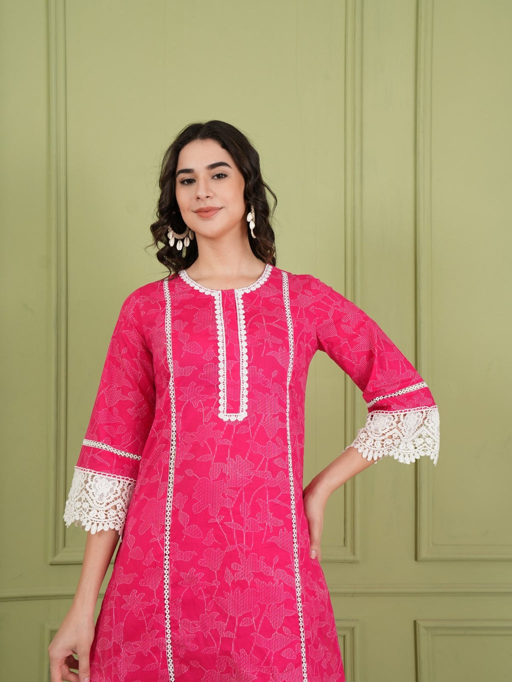 Rani Pink Cotton Suit Set