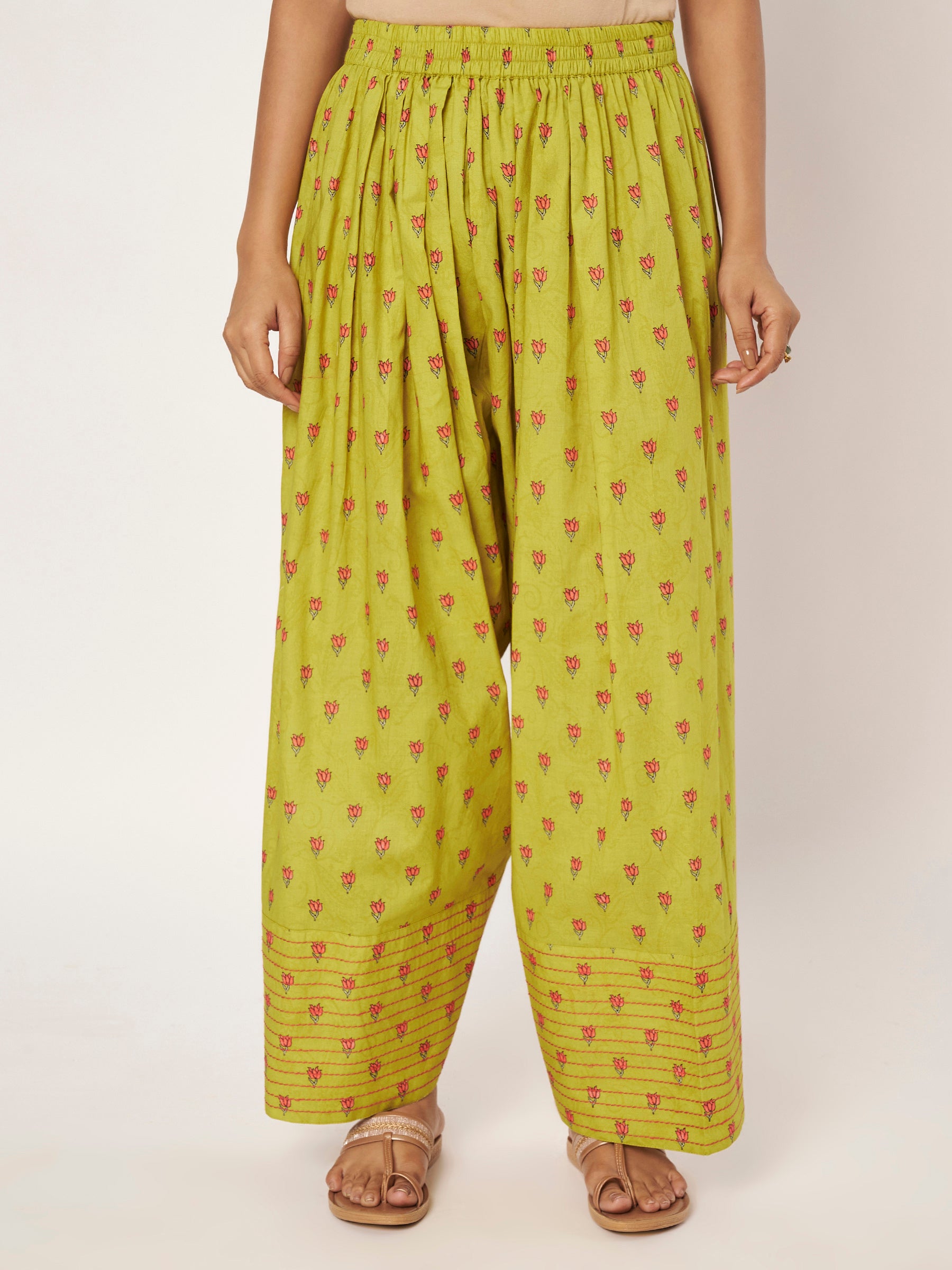 Lime Floral Set