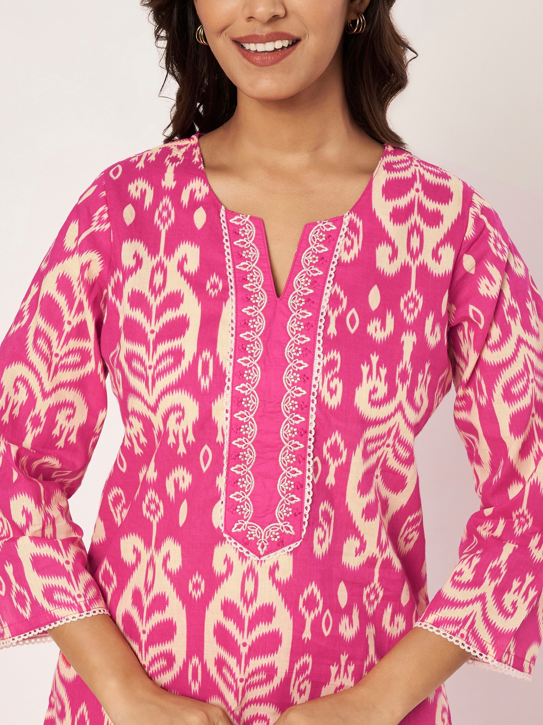 Pink Ikat Bloom Set