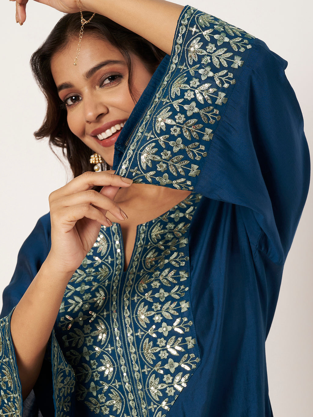 Midnight Blue Embroidered Set