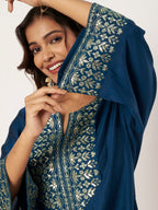 Midnight Blue Embroidered Set