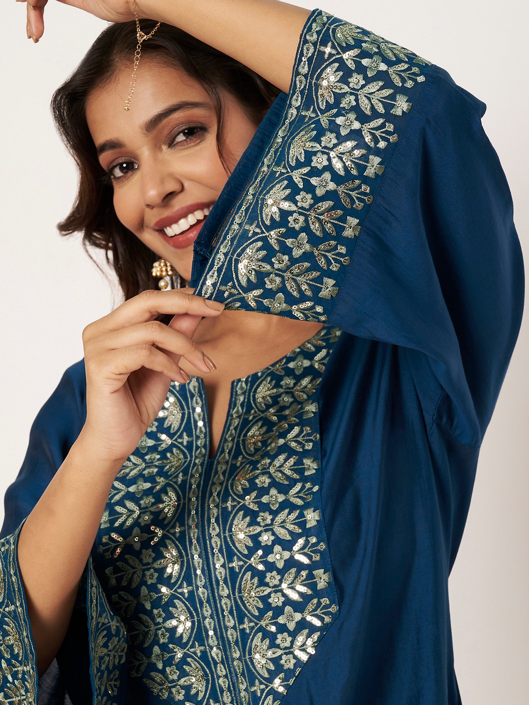 Midnight Blue Embroidered Set