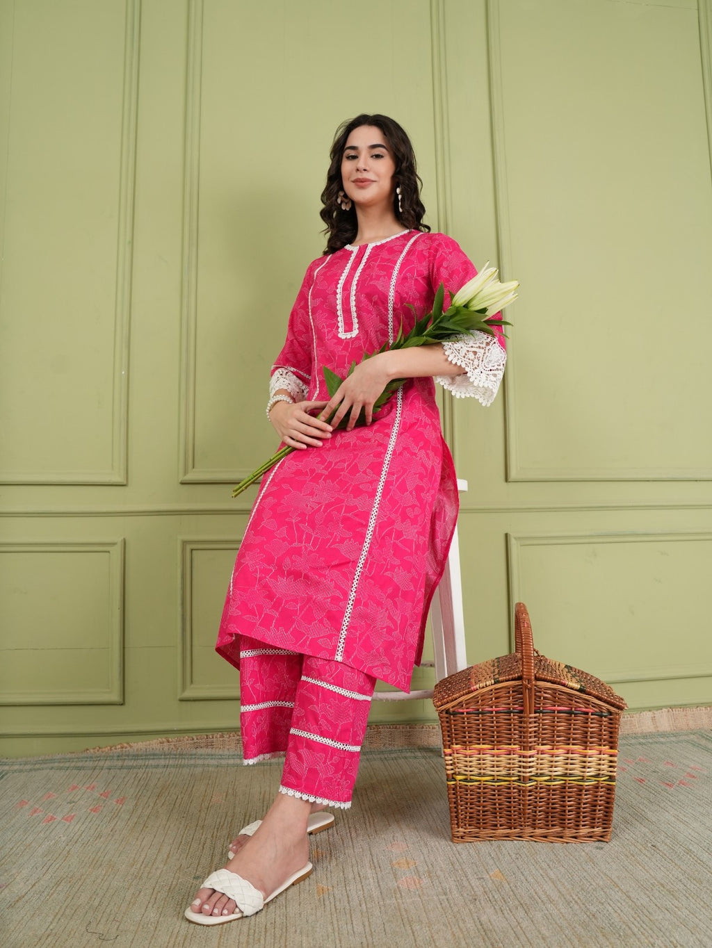 Rani Pink Cotton Suit Set