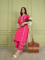 Rani Pink Cotton Suit Set
