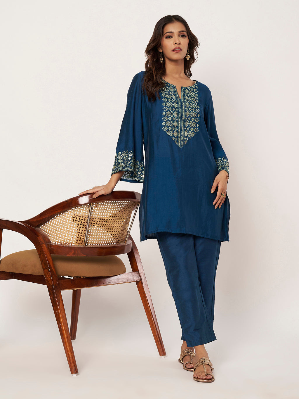 Midnight Blue Embroidered Set