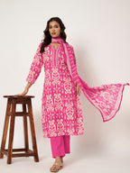 Pink Ikat Bloom Set