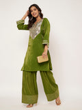 Olive Mirrorwork Set