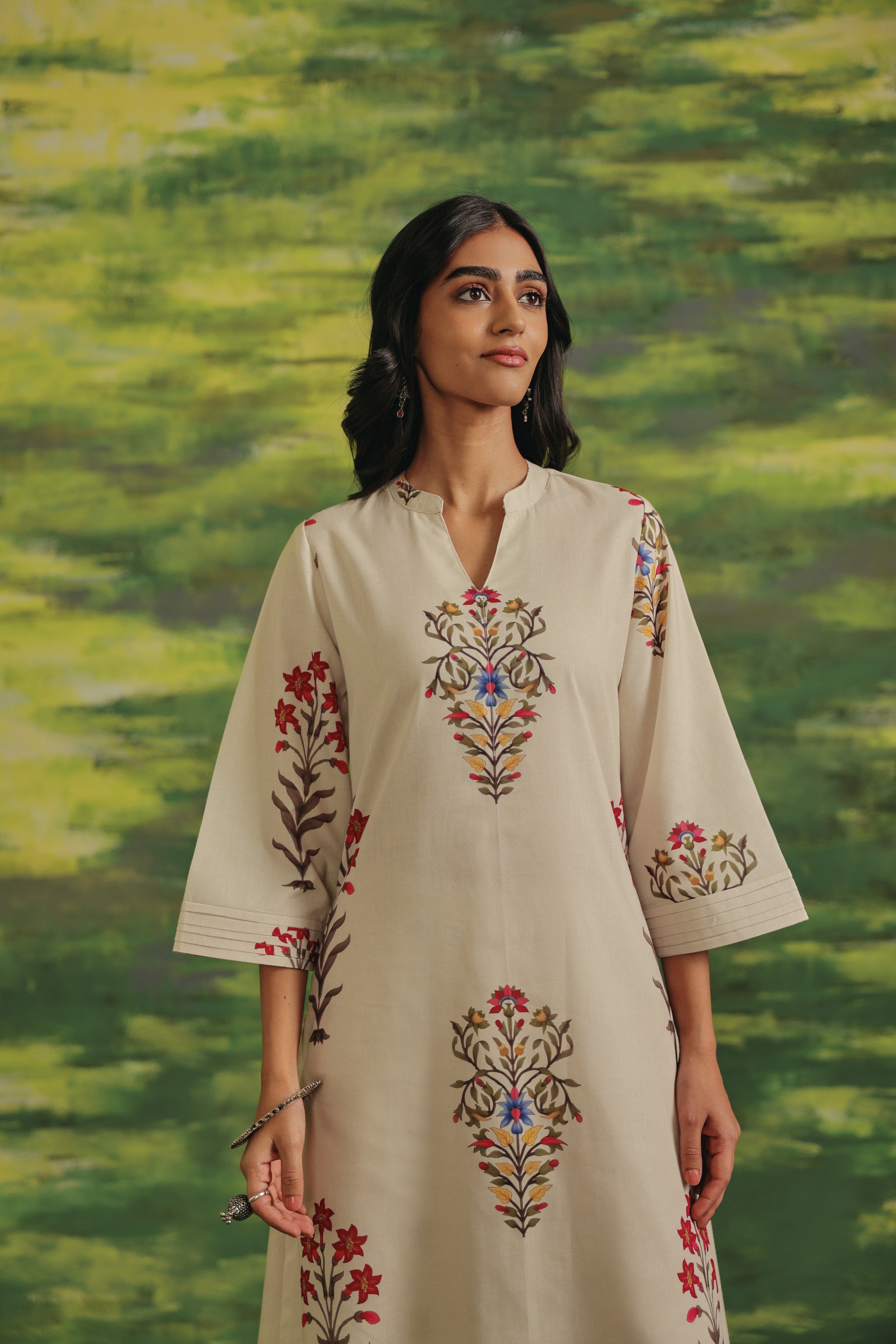 Ivory Meadow Cotton Kurta Set
