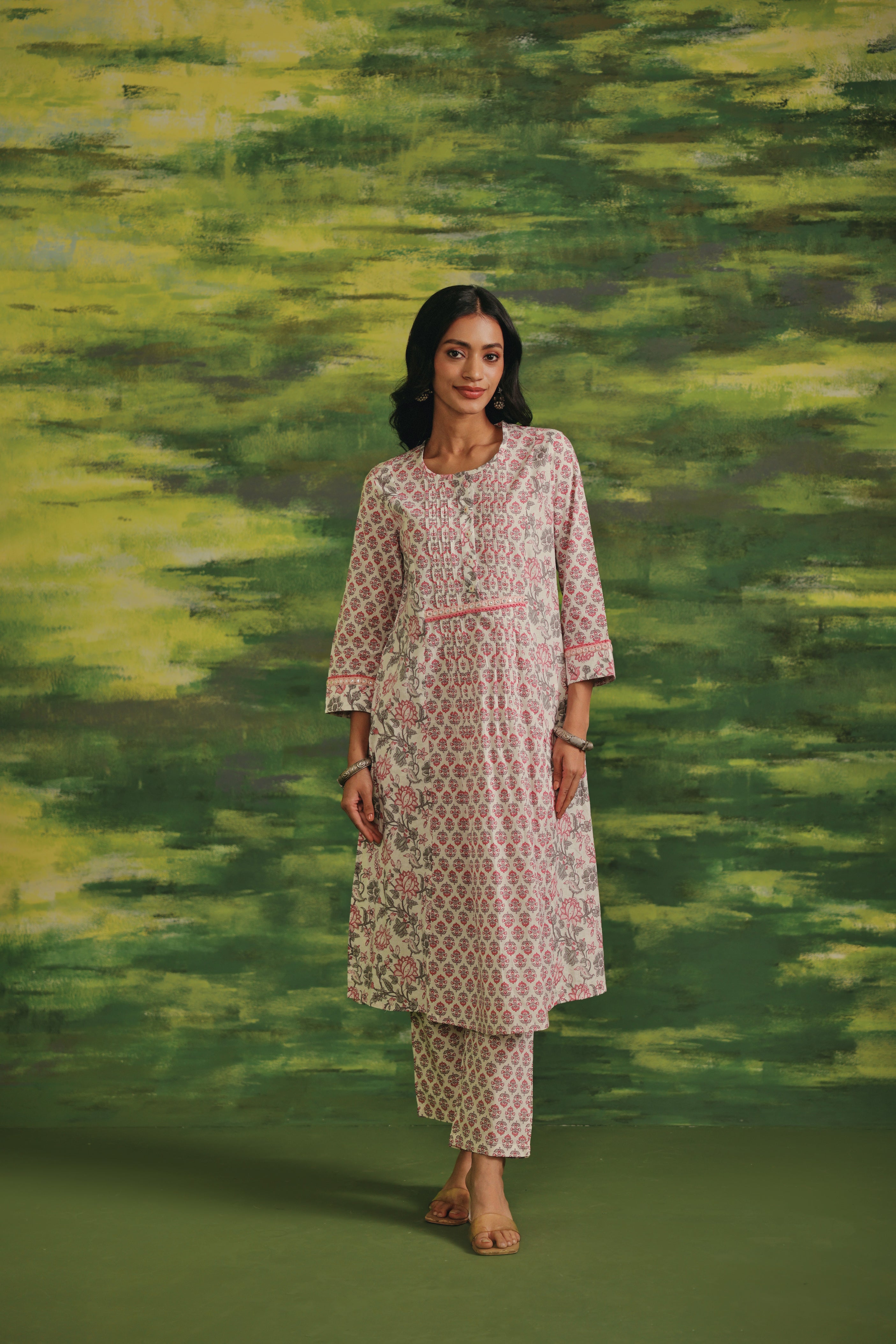 Blush Petal Cotton Kurta Set
