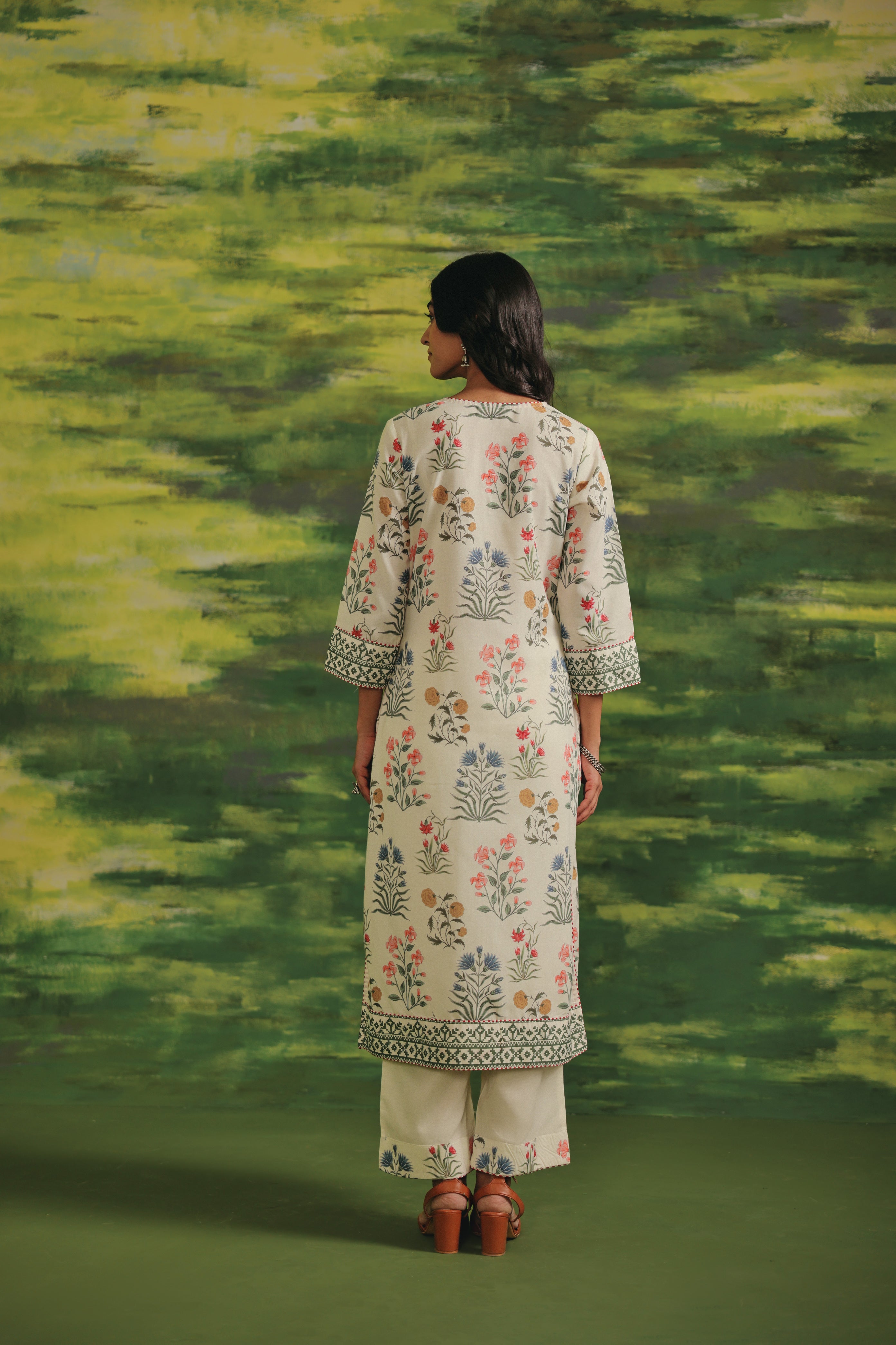 Wildflower Bloom Cotton Kurta Set