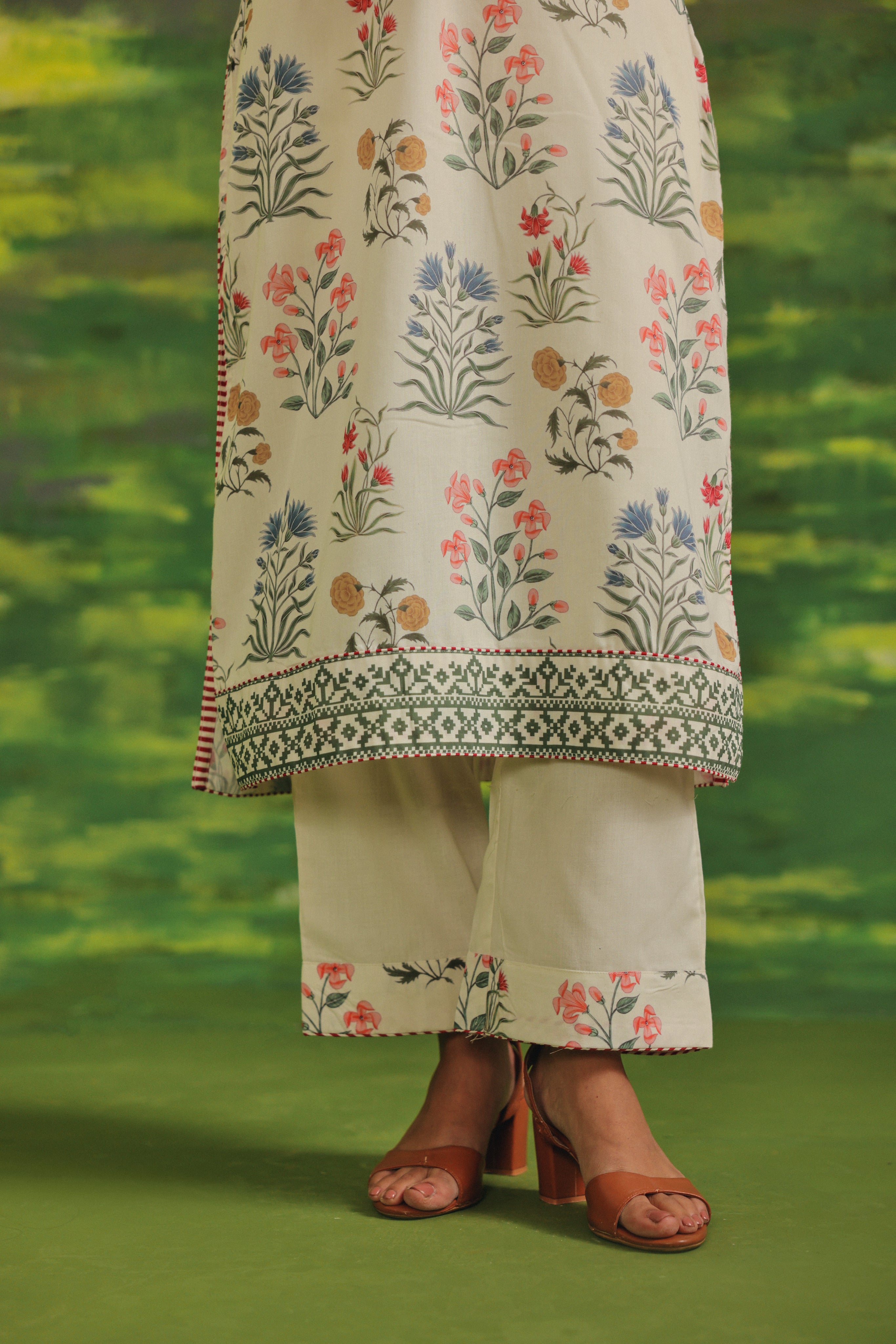 Wildflower Bloom Cotton Kurta Set