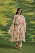Rose Stripe Cotton Blend Suit Set