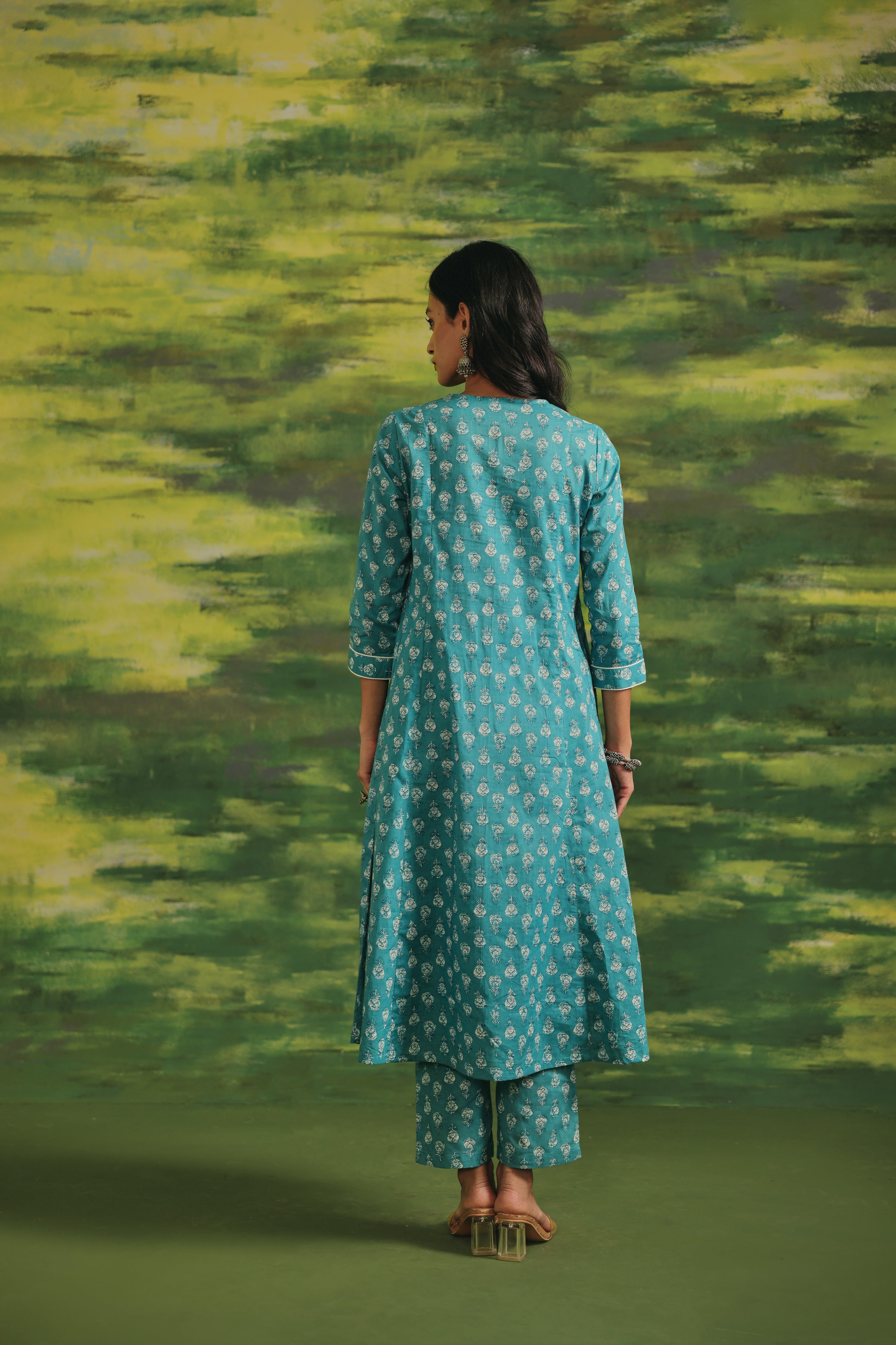 Aqua Noor Cotton Kurta Set