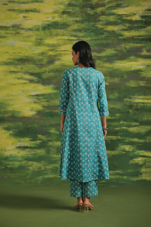 Aqua Noor Cotton Kurta Set