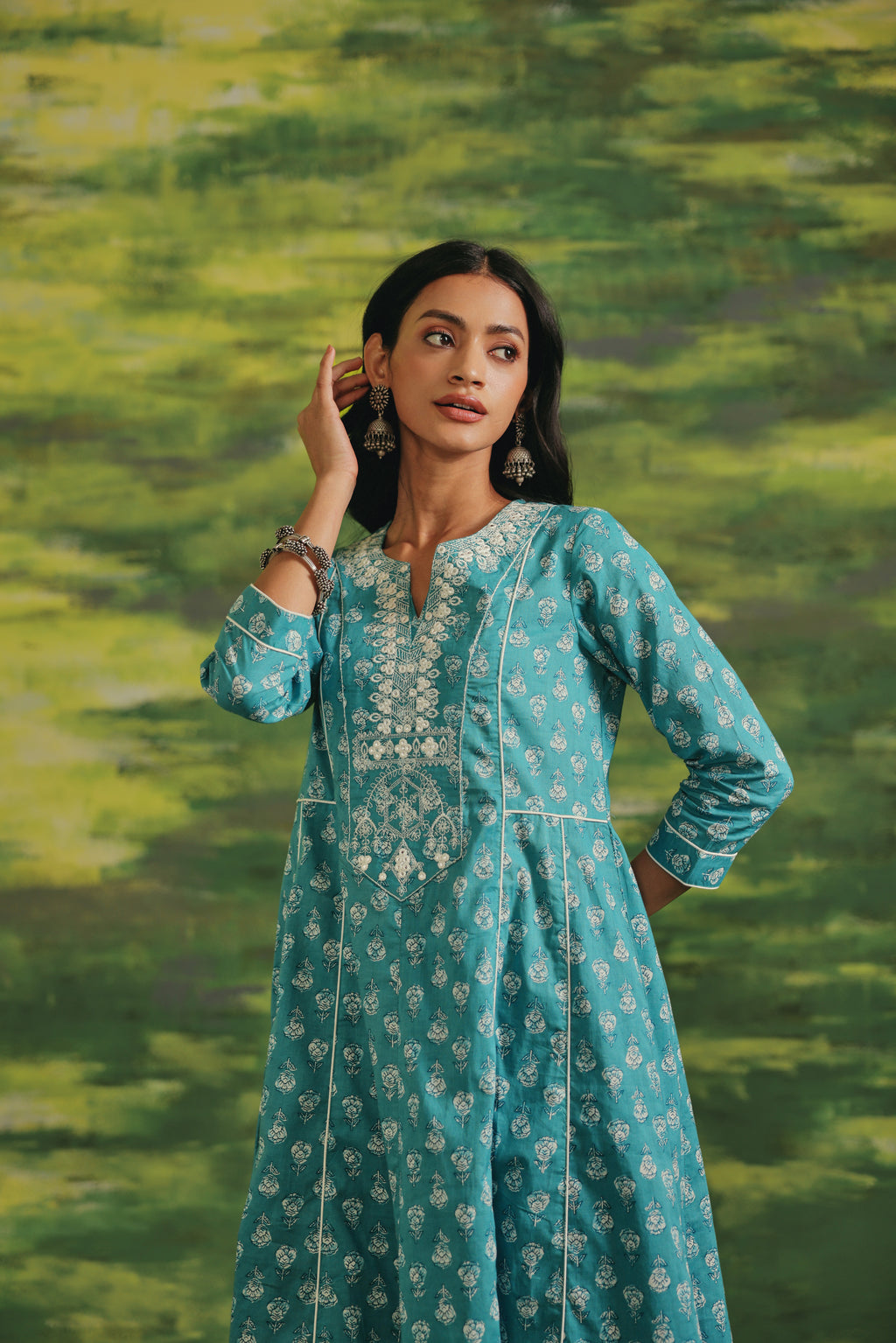 Aqua Noor Cotton Kurta Set