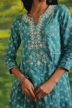 Aqua Noor Cotton Kurta Set