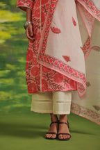 Pink Dahlia Chanderi Set