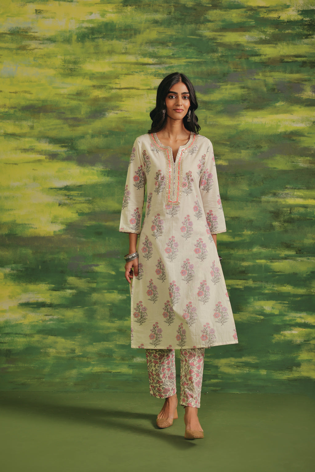 Petal Whisper Cotton Suit Set