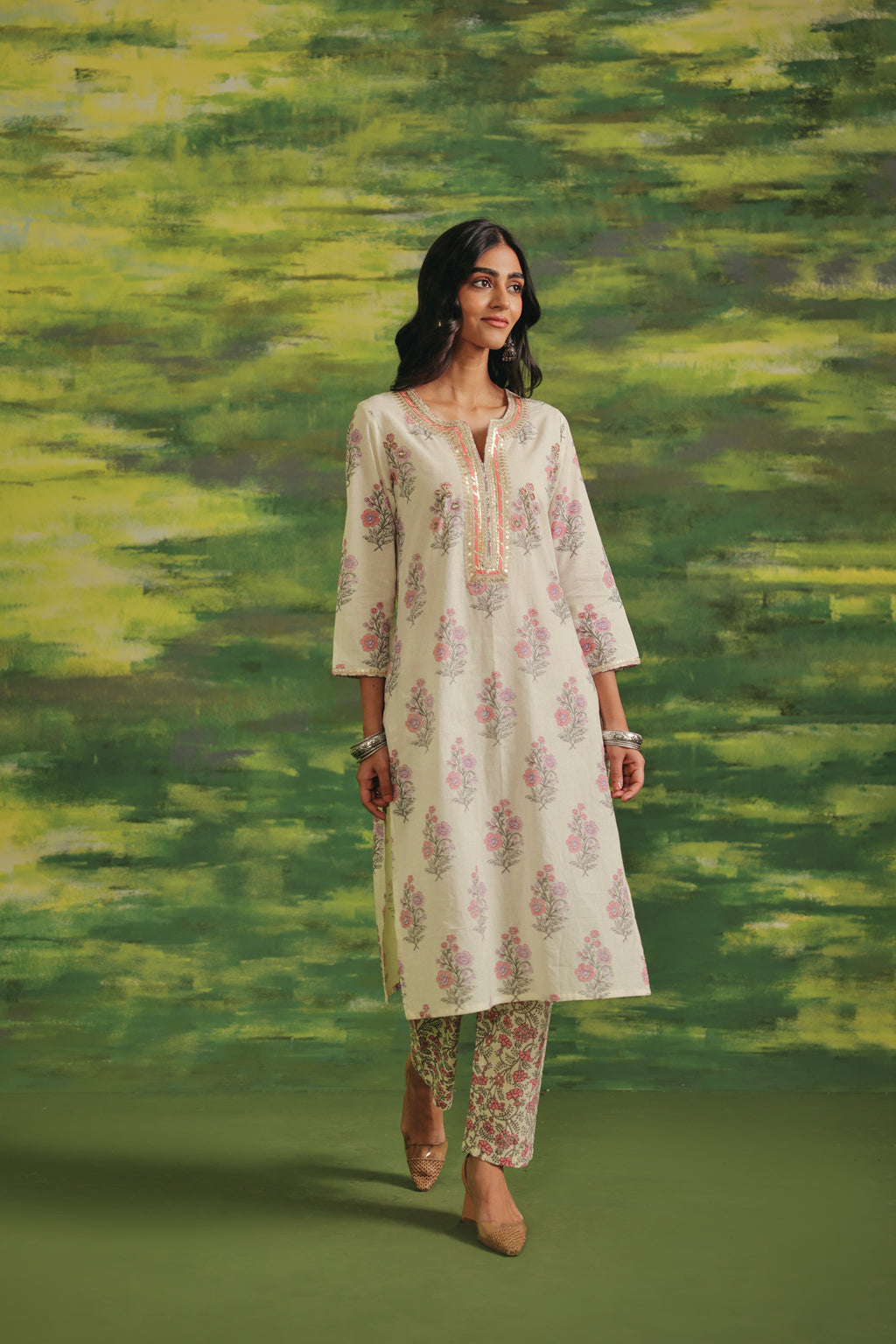 Petal Whisper Cotton Suit Set