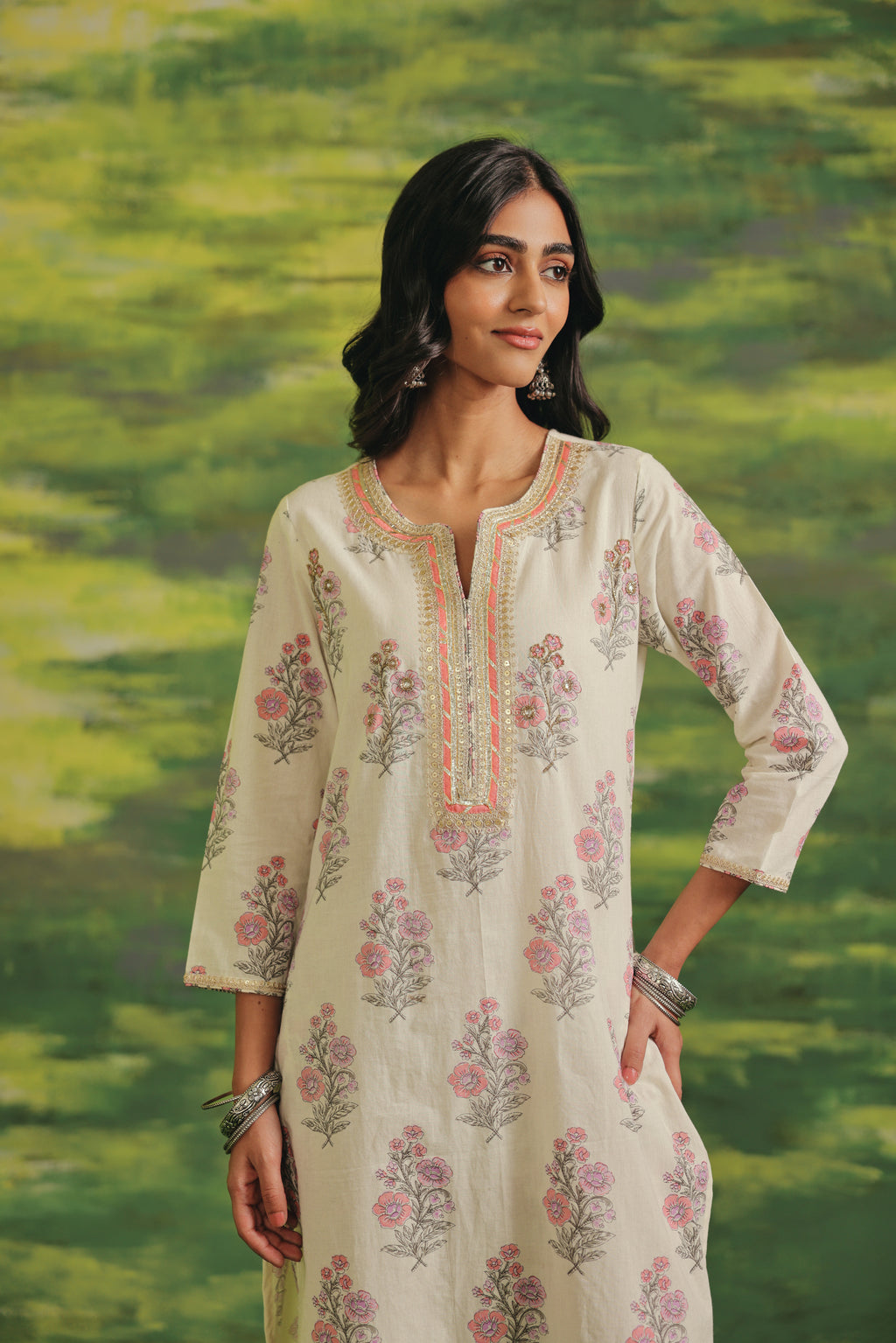 Petal Whisper Cotton Suit Set