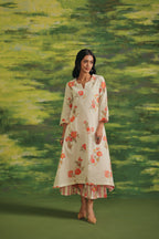 Coral Fern Cotton Suit Set