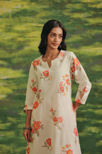 Coral Fern Cotton Suit Set