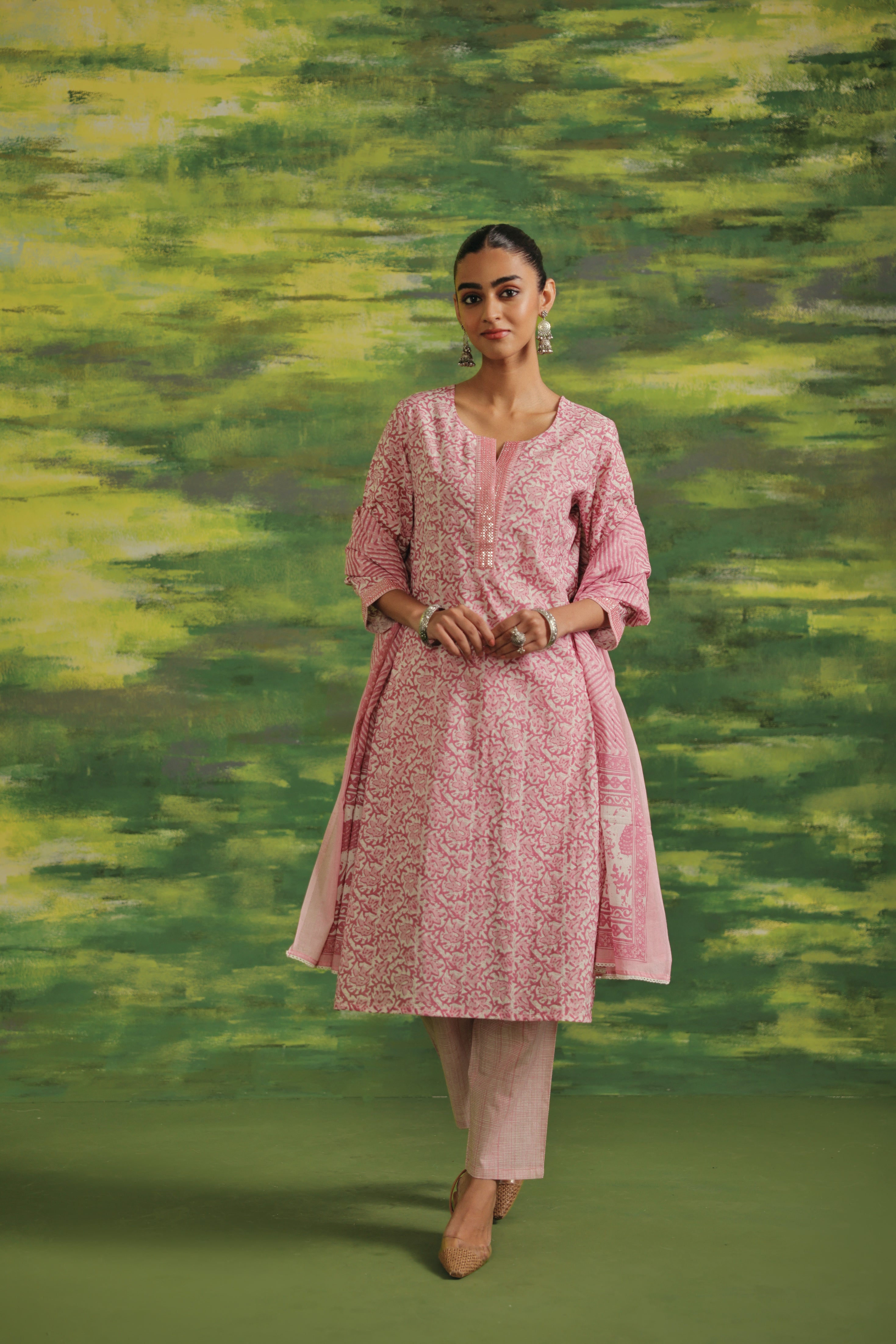 Rose Mist Cotton Suit Set