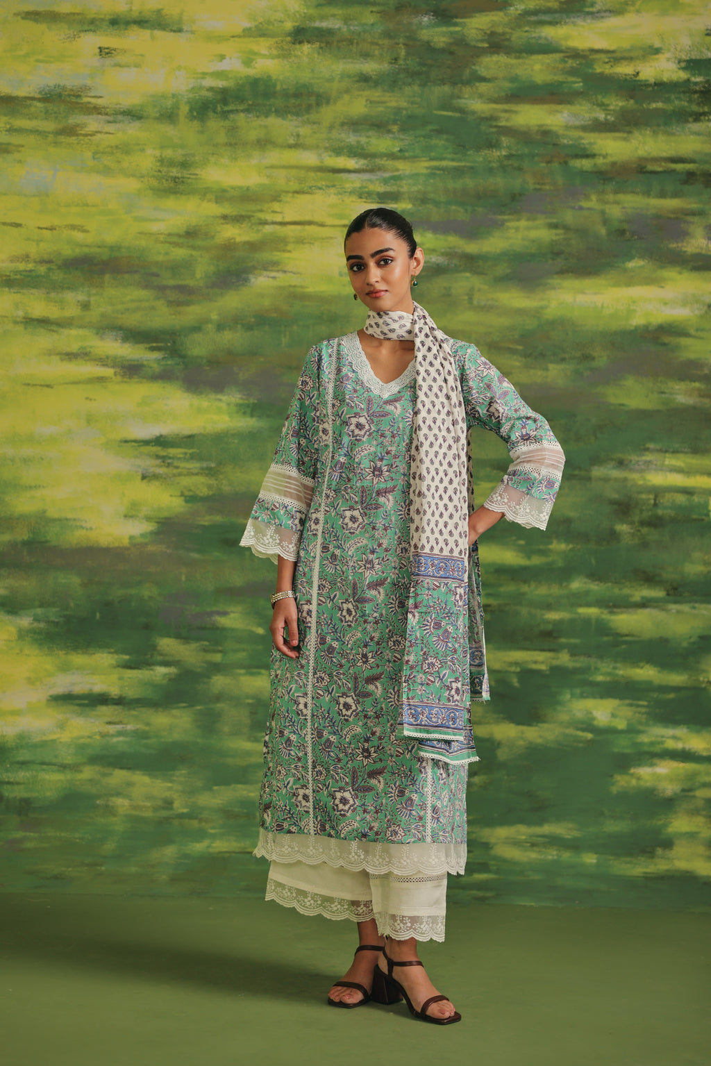 Jharokha Cotton Suit Set