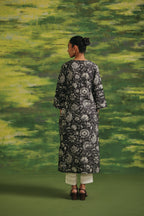 Midnight Bloom Cotton Kurta Set