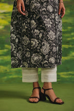 Midnight Bloom Cotton Kurta Set