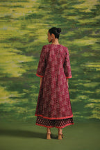 Wine Petal Cotton Suit Set