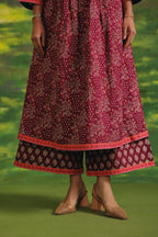 Wine Petal Cotton Suit Set