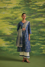 Noor Indigo Cotton Suit Set