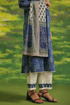 Noor Indigo Cotton Suit Set