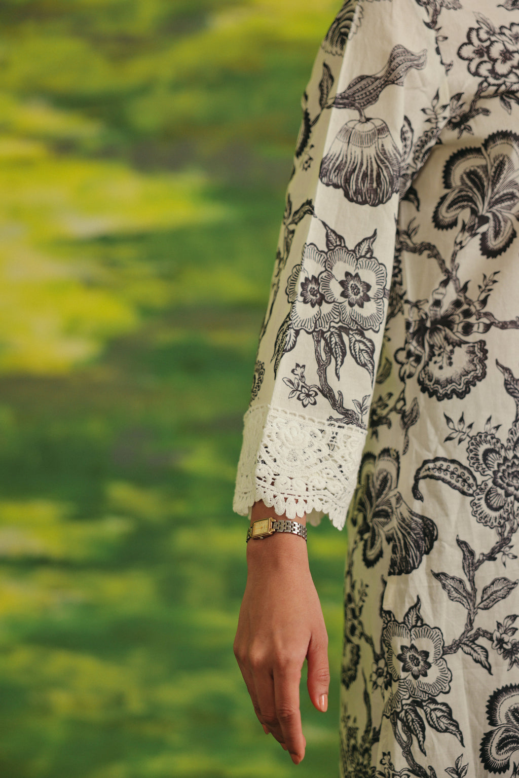 Ivory Noir Cotton Kurta Set