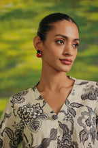 Ivory Noir Cotton Kurta Set