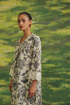 Ivory Noir Cotton Kurta Set
