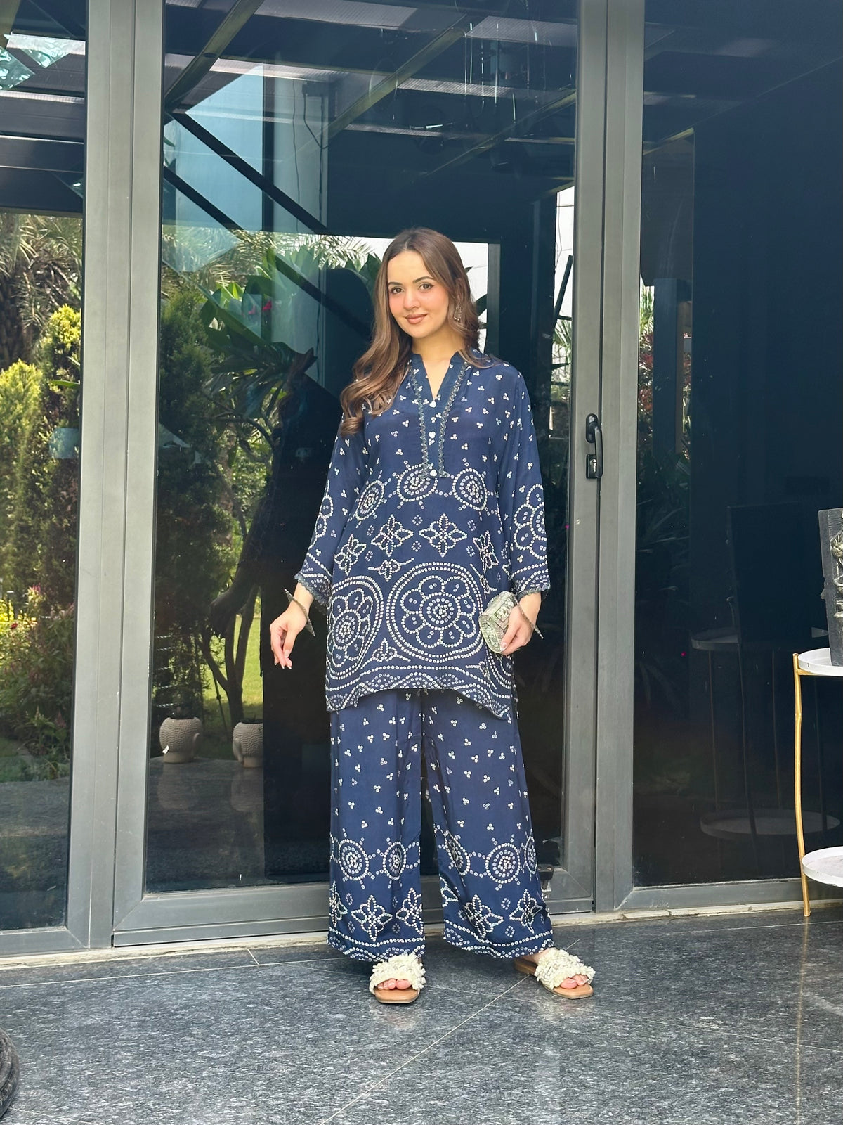 Indigo Indo-Western Co-ord Set