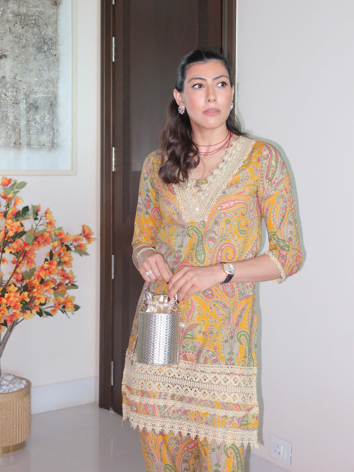 Mustard Paisley Cotton Co-ord
