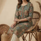 Green Chanderi Silk Straight Fit Kurta