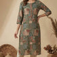 Green Chanderi Silk Straight Fit Kurta