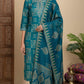 Turquoise Chanderi Kurta Set with Dupatta
