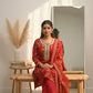 Elegant Floral Embroidered Kurta Set with Dupatta