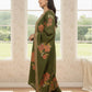Olive Green Embroidered Viscose Berlin  Kurta Set with Dupatta