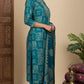 Turquoise Chanderi Kurta Set with Dupatta