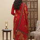 Elegance with a Royal Touch Red Floral Printed Ethnic Suit Set