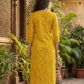 Yellow Viscose Blend Kurta with pant