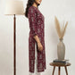Chanderi Silk Straight Fit Maroon Kurta