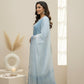 Elegant Blue Embroidered Kurta Set with Dupatta
